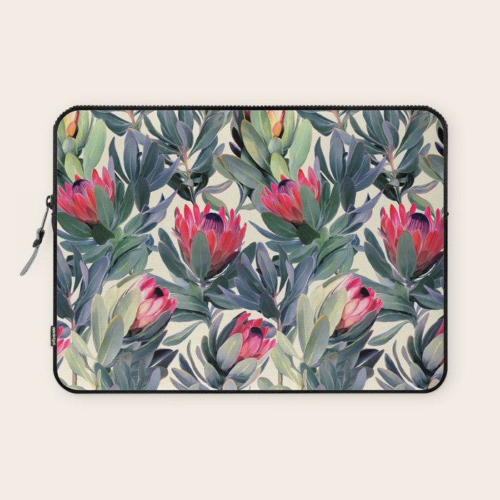 Painted Protea Pattern Laptop Sleeve Gallery Image 1