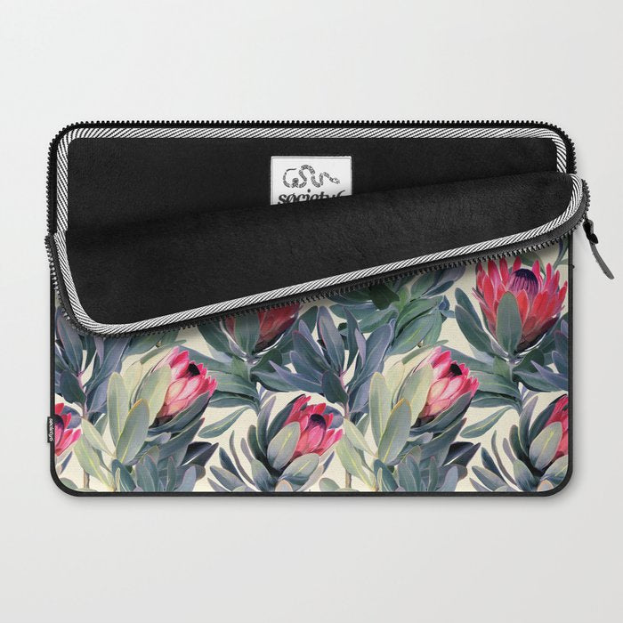 Painted Protea Pattern Laptop Sleeve Gallery Image 2