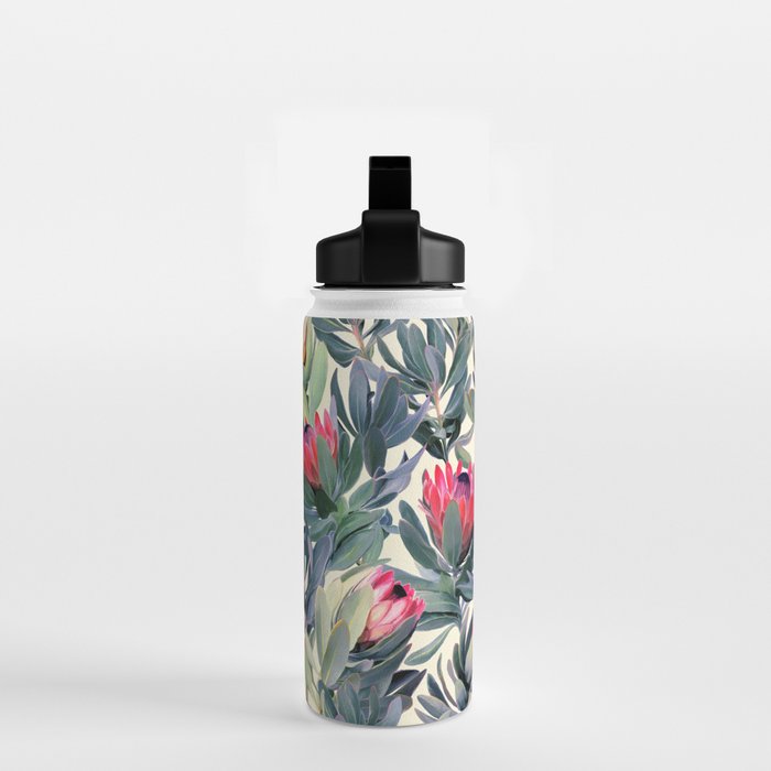Painted Protea Pattern Water Bottle Gallery Image 2