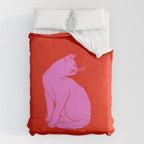 Pink Color Block Cat Comforter Gallery Image 6