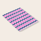 Hot Pink and Navy Blue Chevron Notebook Gallery Image 2