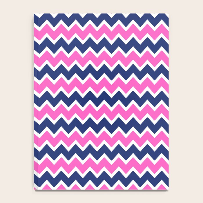 Hot Pink and Navy Blue Chevron Notebook Gallery Image 4