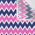 Hot Pink and Navy Blue Chevron Wall Tapestry Gallery Image 3