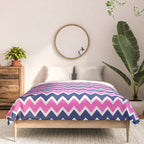 Hot Pink and Navy Blue Chevron Comforter Gallery Image 3