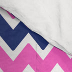 Hot Pink and Navy Blue Chevron Comforter Gallery Image 4