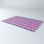 Hot Pink and Navy Blue Chevron Rug Gallery Image 3