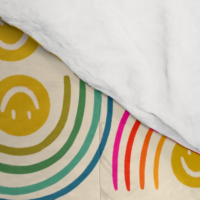 Smiley Rainbow Print Comforter Gallery Image 4