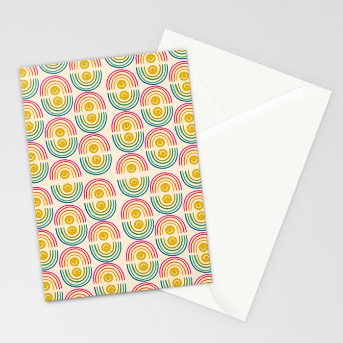 Smiley Rainbow Print Stationery Card Gallery Image 2
