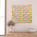 Smiley Rainbow Print Wall Tapestry Gallery Image 2
