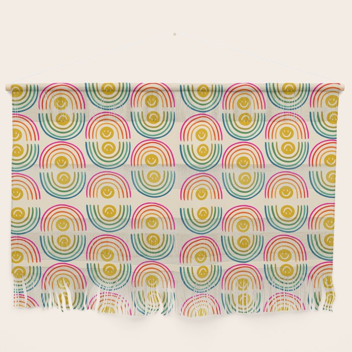 Smiley Rainbow Print Wall Hanging Gallery Image 1