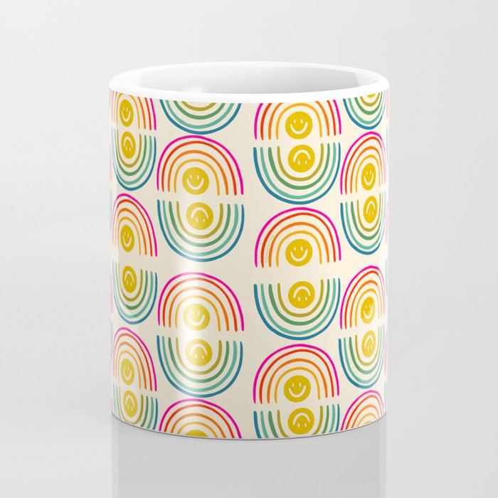 Smiley Rainbow Print Coffee Mug Gallery Image 4