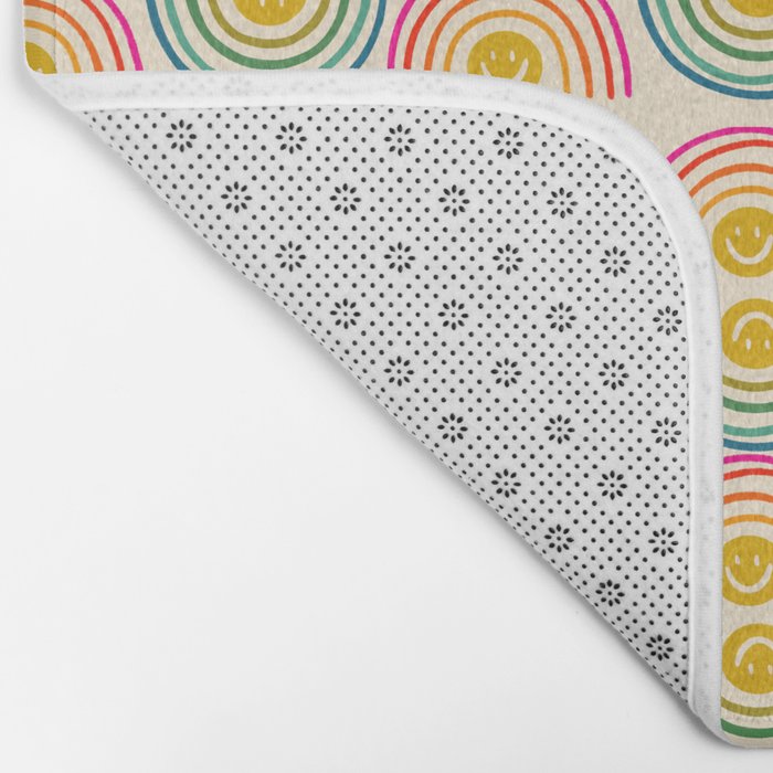 Smiley Rainbow Print Bath Mat Gallery Image 2