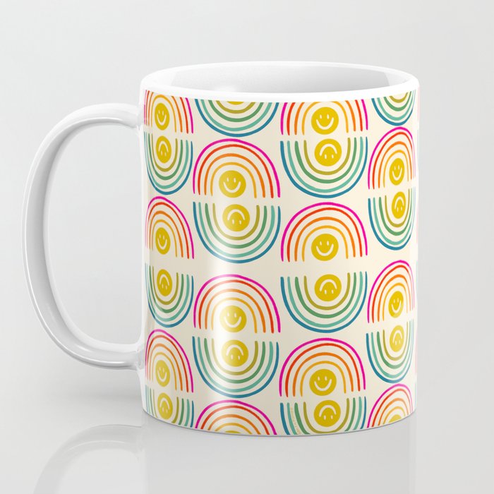 Smiley Rainbow Print Coffee Mug Gallery Image 3