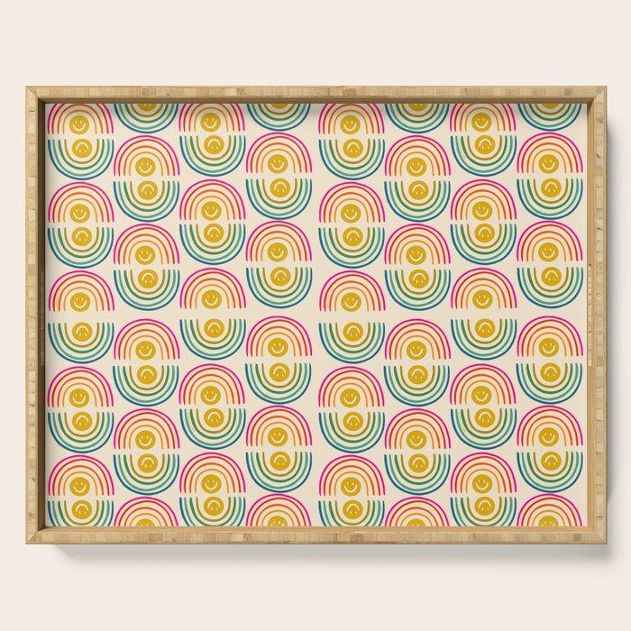 Smiley Rainbow Print Serving Tray Gallery Image 1