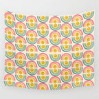 Smiley Rainbow Print Wall Tapestry Gallery Image 4
