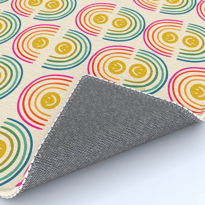 Smiley Rainbow Print Rug Gallery Image 4