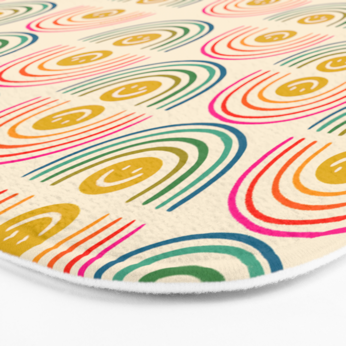 Smiley Rainbow Print Bath Mat Gallery Image 3