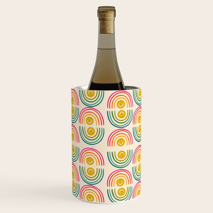 Smiley Rainbow Print Wine Chiller Gallery Image 1