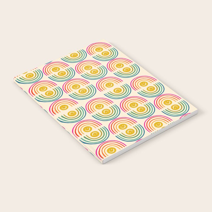 Smiley Rainbow Print Notebook Gallery Image 2