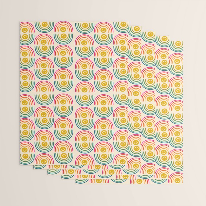 Smiley Rainbow Print Wrapping Paper Gallery Image 3