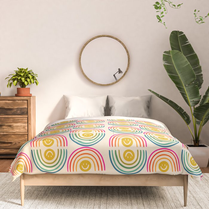 Smiley Rainbow Print Comforter Gallery Image 3