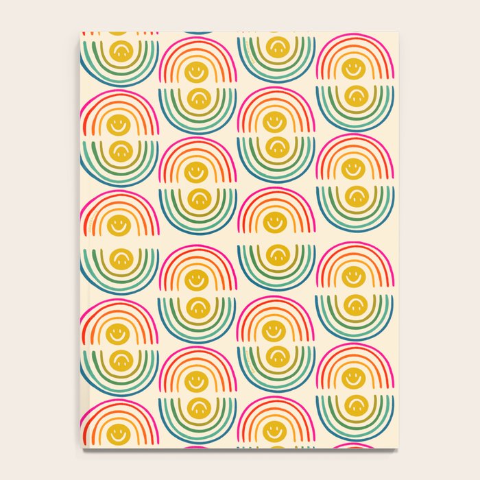 Smiley Rainbow Print Notebook Gallery Image 4
