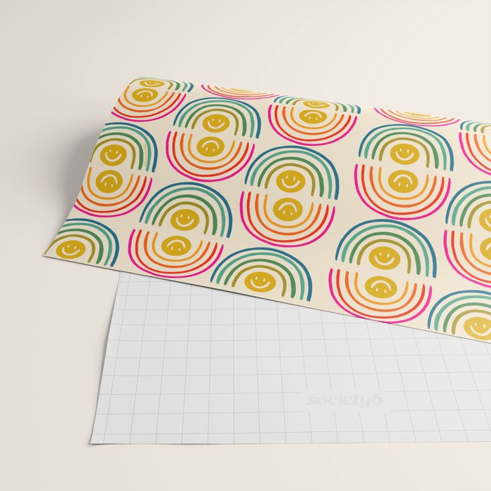 Smiley Rainbow Print Wrapping Paper Gallery Image 2