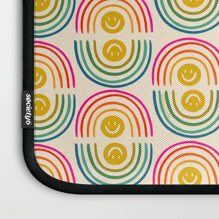 Smiley Rainbow Print Laptop Sleeve Gallery Image 3