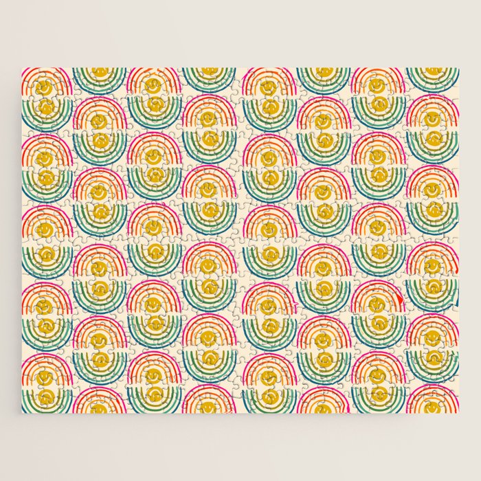 Smiley Rainbow Print Jigsaw Puzzle Gallery Image 1