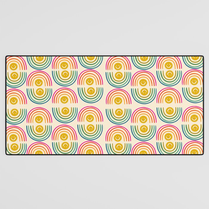 Smiley Rainbow Print Desk Mat Gallery Image 3