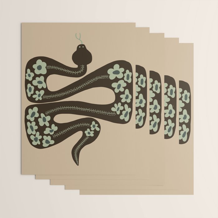 wild and free green anaconda  Wrapping Paper Gallery Image 3