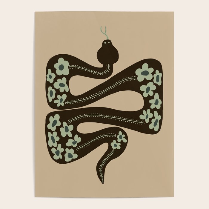 wild and free green anaconda  Poster Gallery Image 1