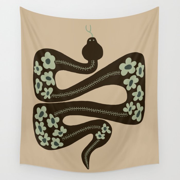 wild and free green anaconda  Wall Tapestry Gallery Image 4