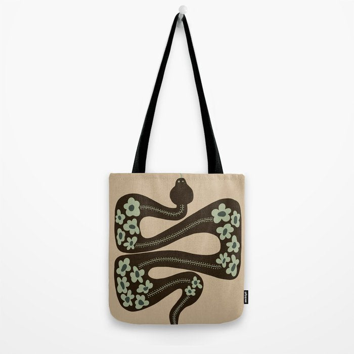wild and free green anaconda  Tote Bag Gallery Image 2