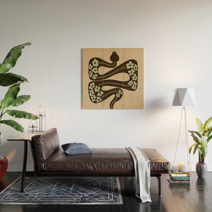 wild and free green anaconda  Wood Wall Art Gallery Image 2