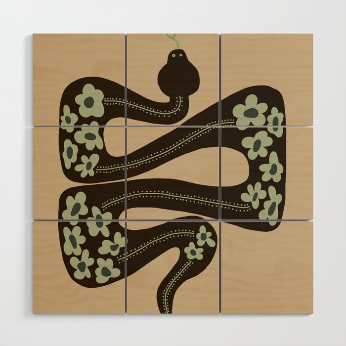 wild and free green anaconda  Wood Wall Art Gallery Image 1