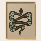 wild and free green anaconda  Serving Tray Gallery Image 1