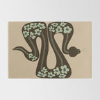 wild and free green anaconda  Rug Gallery Image 2
