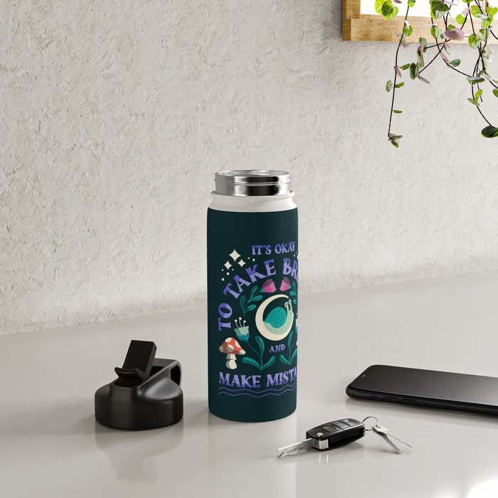 Take Breaks and Make Mistakes Water Bottle Gallery Image 4