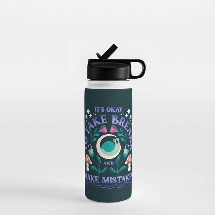 Take Breaks and Make Mistakes Water Bottle Gallery Image 1