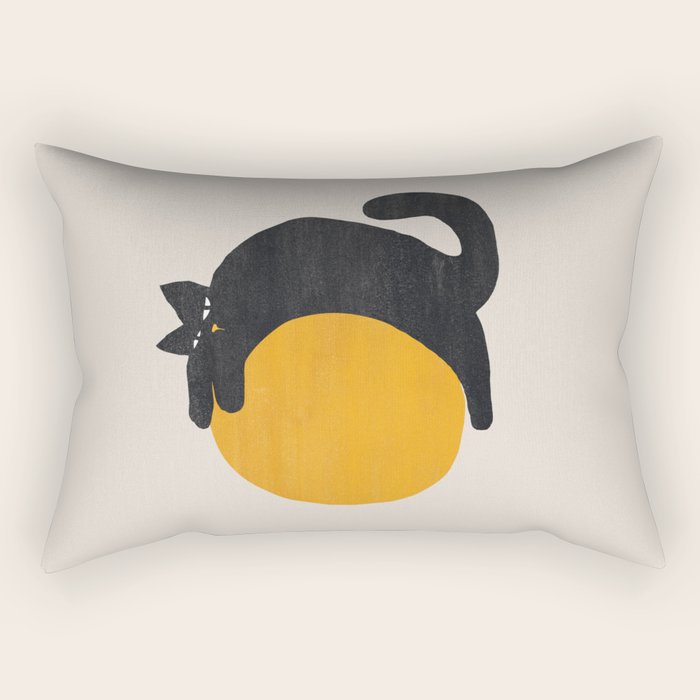 Cat with ball Rectangular Pillow Gallery Image 2