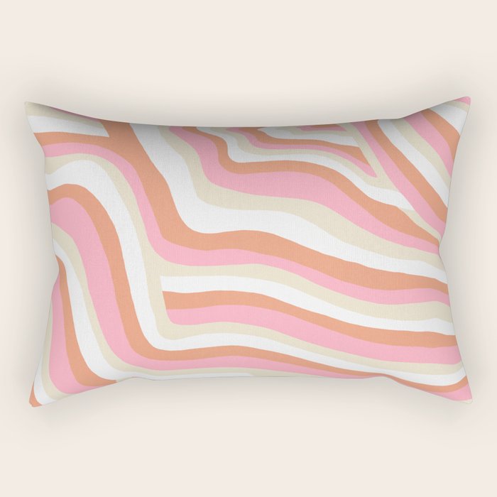bubblegum pink zebra stripes Rectangular Pillow Gallery Image 2