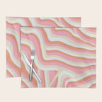 bubblegum pink zebra stripes Placemat Gallery Image 1