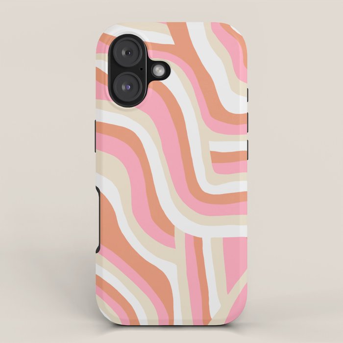 bubblegum pink zebra stripes iPhone Case Gallery Image 1