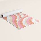 bubblegum pink zebra stripes Yoga Mat Gallery Image 2
