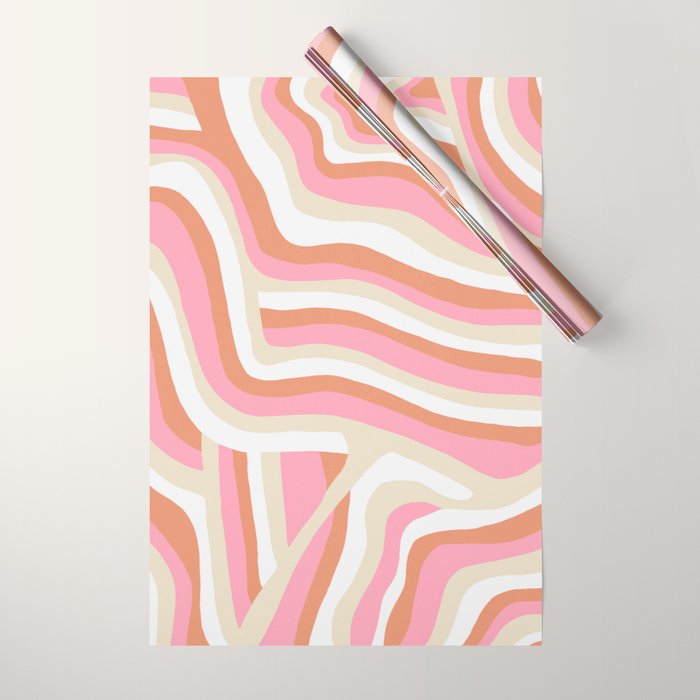 bubblegum pink zebra stripes Wrapping Paper Gallery Image 1