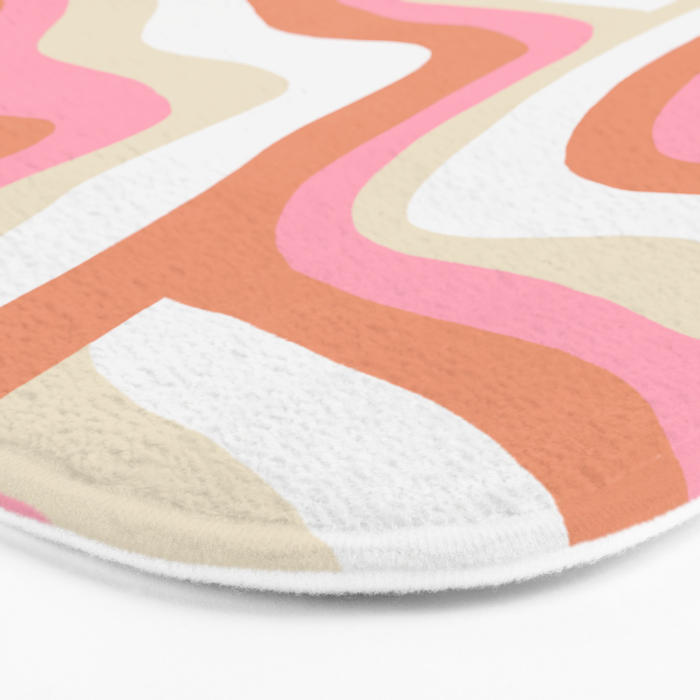 bubblegum pink zebra stripes Bath Mat Gallery Image 3