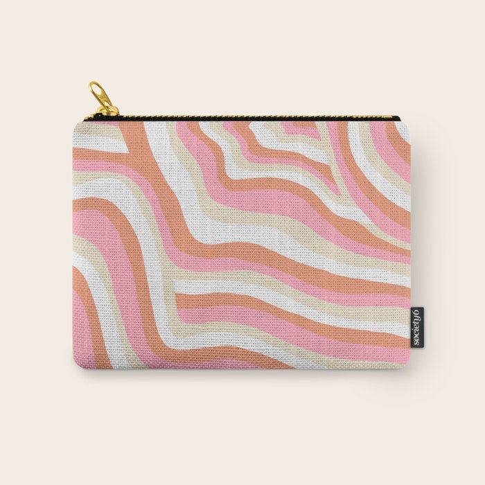 bubblegum pink zebra stripes Carry All Pouch Gallery Image 1