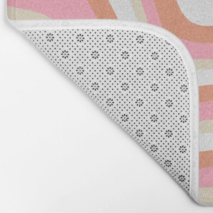 bubblegum pink zebra stripes Bath Mat Gallery Image 2