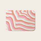 bubblegum pink zebra stripes Bath Mat Gallery Image 1